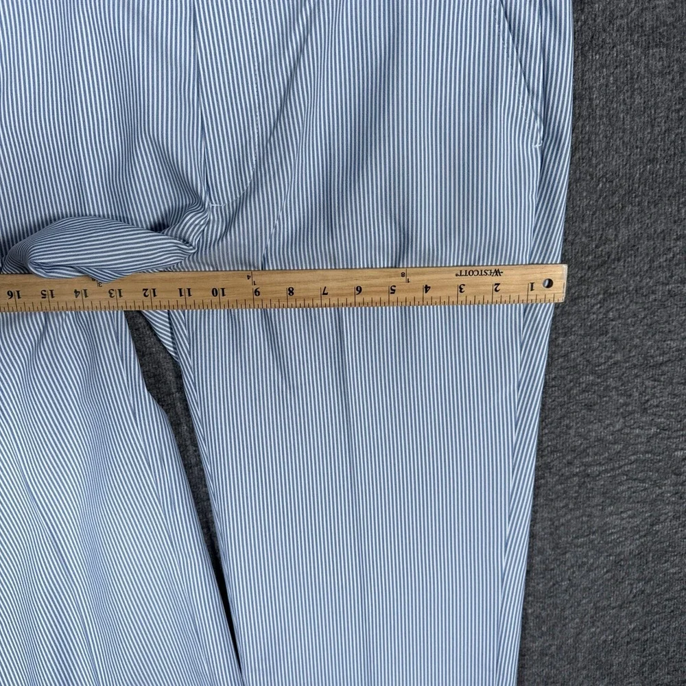 Brooks Brothers Pants Men 33x30(33x26) Blue White Striped St Andrews Link Golf